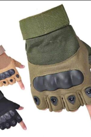 Gants de défense d'entraînement de chasse en plein air demi-doigts hommes gants tactiques Anti Impact souffle moto gant de course
