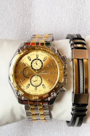 Coffret Prestige ORLANDO : Chronographe Bicolore & Bracelet Assorti
