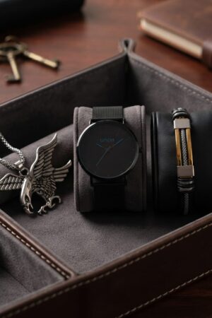 Coffret Élégance Minimaliste MONYORN : Montre Maille Milanaise & Bracelet Acier