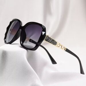 Lunettes de Soleil Femme 2026 Incrustées de Diamants avec Protection UV400, Design Élégant pour Activités de Plein Air
